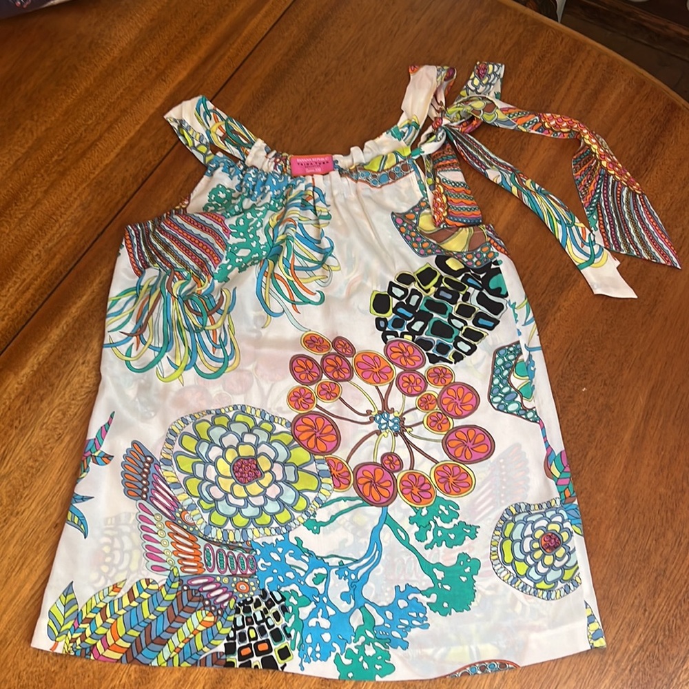 Banana Republic, Trina Turk Collection 100% silk Botanical Astrid Halter